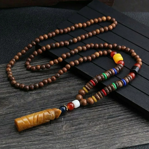 Jewelry - 🆕️🌍TRIBAL Natural wood and stone boho necklace